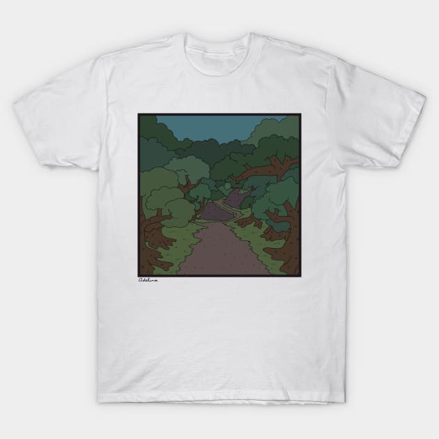 Just a Small Path in the Woods T-Shirt by greenishsapphire